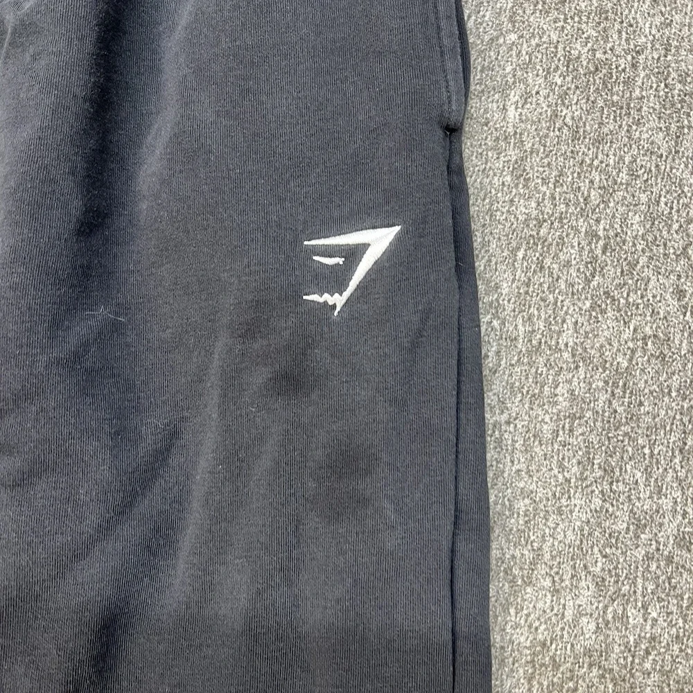 Men's Gymshark Crest Sweatpant Jogger XL Blue Workout‎ Drawstring Tapered (051)
